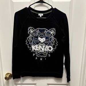 Kenzo Black Sweatshirt with Embroidered Tiger